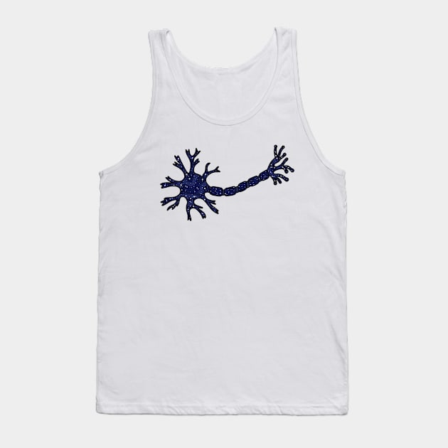 Universe Neuron Nerve Cell Tank Top by Sofia Sava